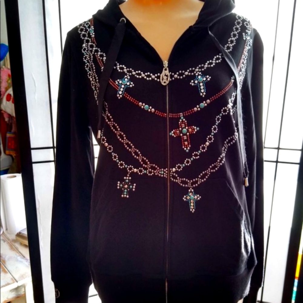 Christian Alexander Bling Crosses Sweater